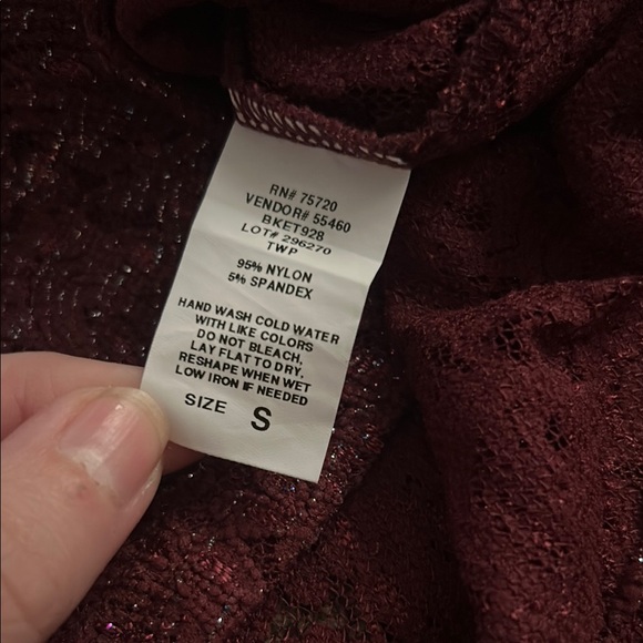 BKE Red Fitted Ribbed Tank Top - Picture 3 of 6